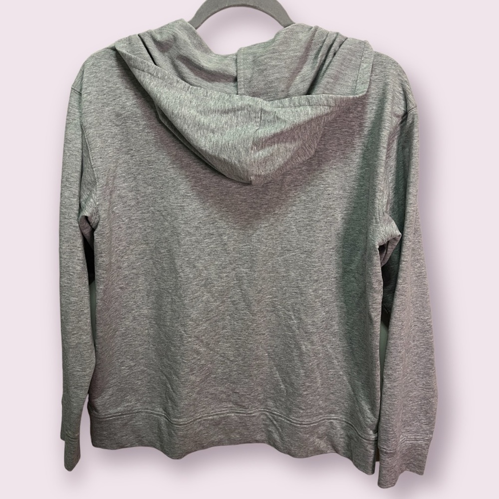 Michael Kors Gray Criss Cross Tie Hooded Pullover Size M - Picture 2 of 6